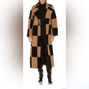 EAVES- arlo coat black and tan checker